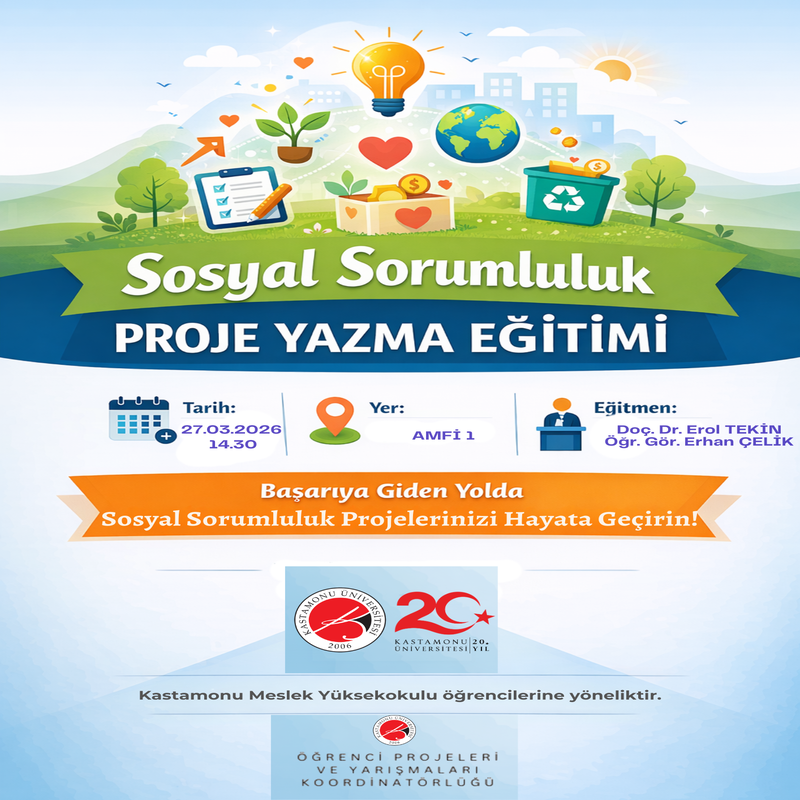 Kastamonu MYO Öğrencilerine Yönelik Proje Yazma Eğitimi